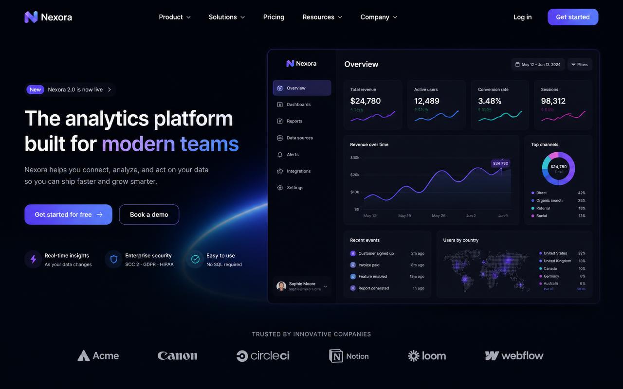 Tech / SaaS website built by Lawtegic Solutions